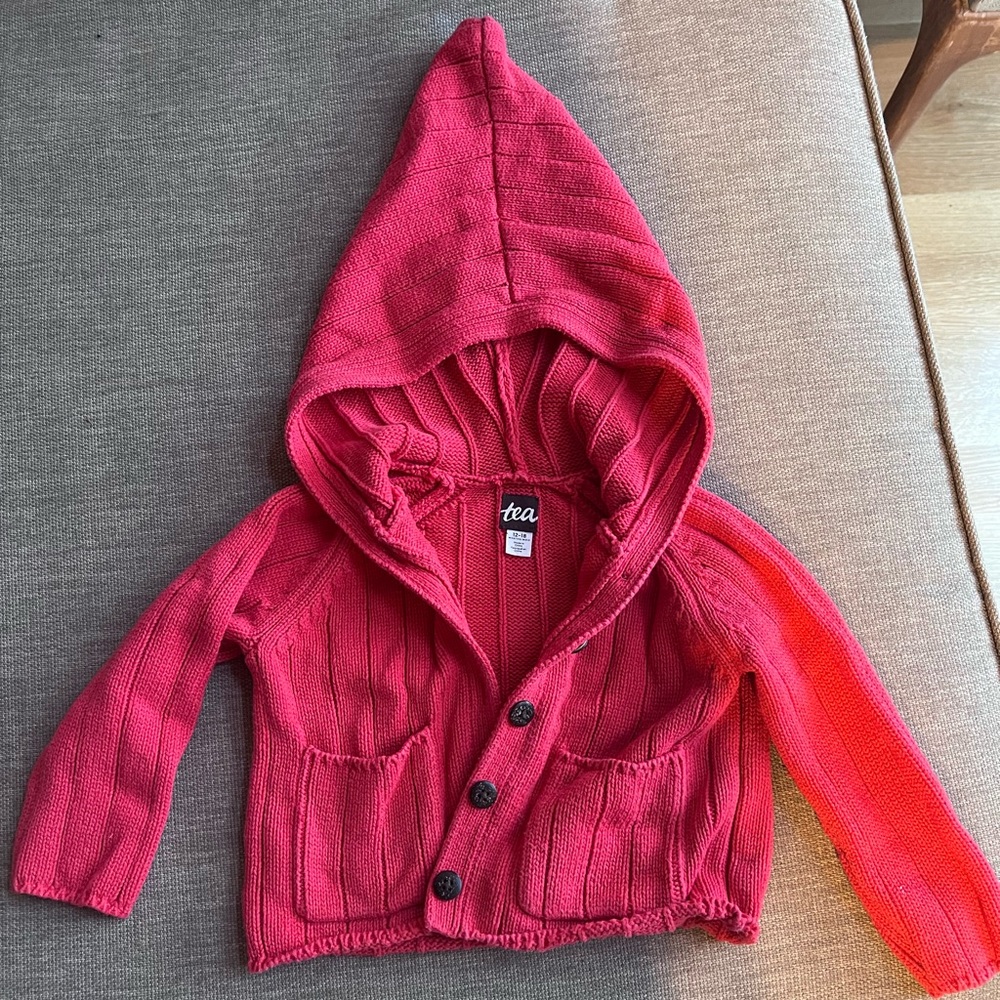 Tea collected gnome pointed hat sweater cardigan 6-12 months